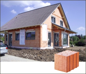 Wienerberger: Rohbau Einfamilienhaus mit Poroton-Ziegel-T9 gebaut